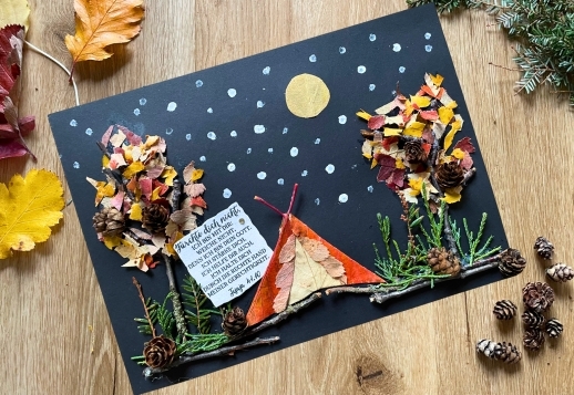 Autumn picture made from natural materials Vorschau